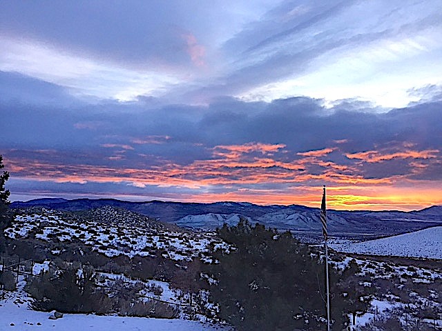 Jacks Valley resident Brenda Robertson sent in this photo of Tuesday's sunrise from her home.