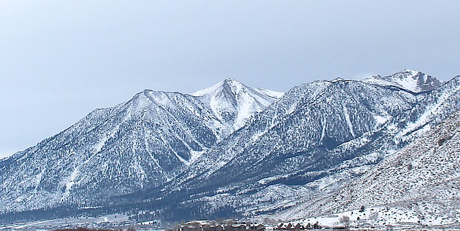 Jobs Peak stands above Carson Valley on Friday morning.