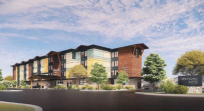 A rendering of the new Springhill Suites Marriott to be built between the Carson Valley Inn and the Carson Valley Motor Lodge.