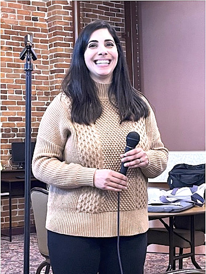 Nadia Sandoval at the Jan. 11 Minden Rotary meeting.