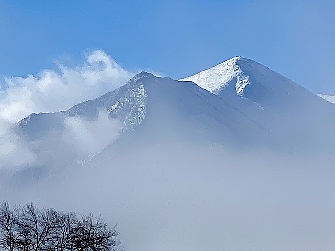 Robin Sarantos took this photo of Jobs Peak as the clouds were clearing on Tuesday.