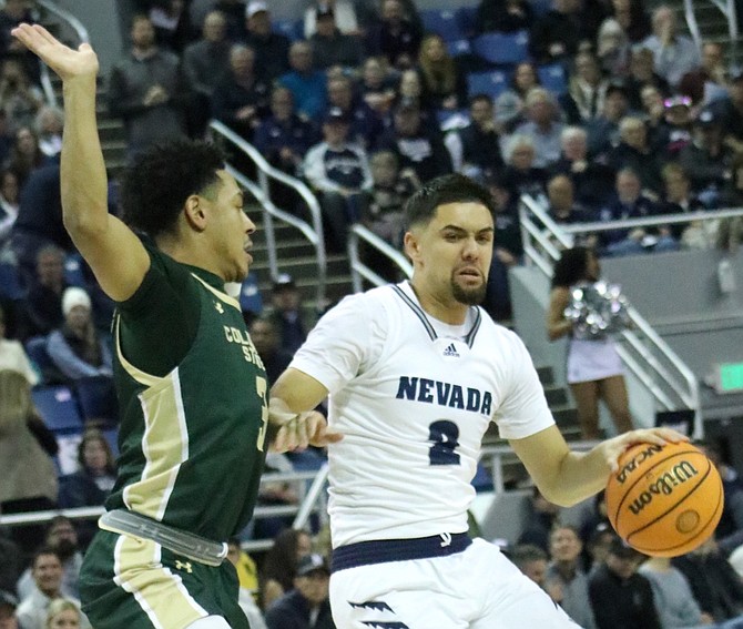 Nevada guard Jarod Lucas finished with 28 points on 10-of-14 shooting to lead the Wolf Pack to a win over Colorado State.