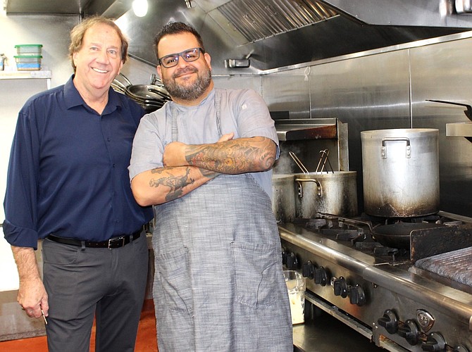 Carson City’s Cucina Lupo Restaurant general manager Howard Jachens (left) with chef Yamil Melendez.
