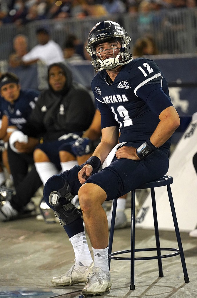 Former Nevada quarterback Carson Strong had a record-setting career for the Wolf Pack, but went undrafted after the 2021 season.