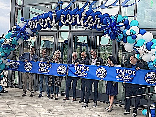 Officials at the ribbon cutting for the Tahoe Blue Event Center at Stateline on Sept. 18. Photo special to The R-C by Kirk Walder