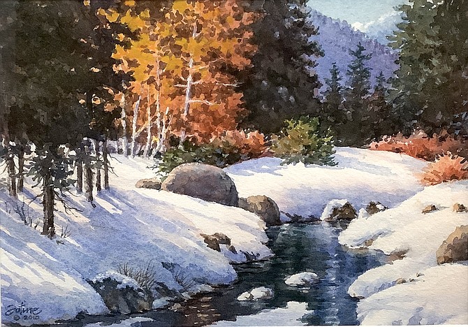 ‘Winter’s Quiet Voice,’ watercolor by Don Fotine