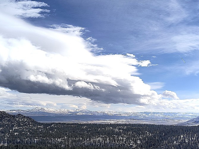 Clouds cross Carson Valley from Highway 50 looking south. Photo special to The R-C by Ellie Waller