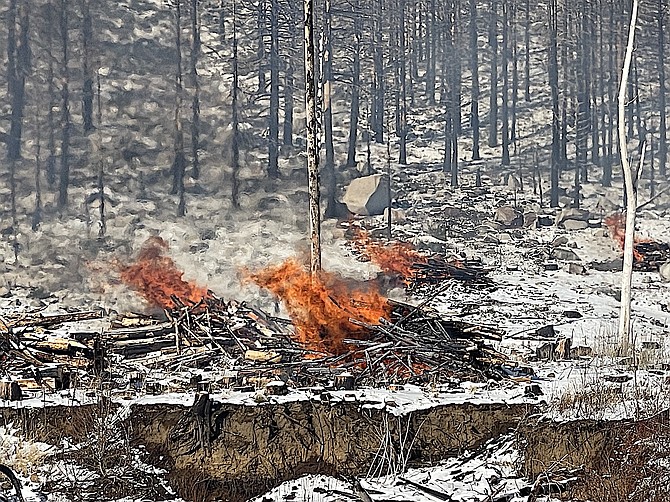 Alpine County's pile burning has wrapped up for now, but the Bureau of Land Management will be taking over through the end of April.