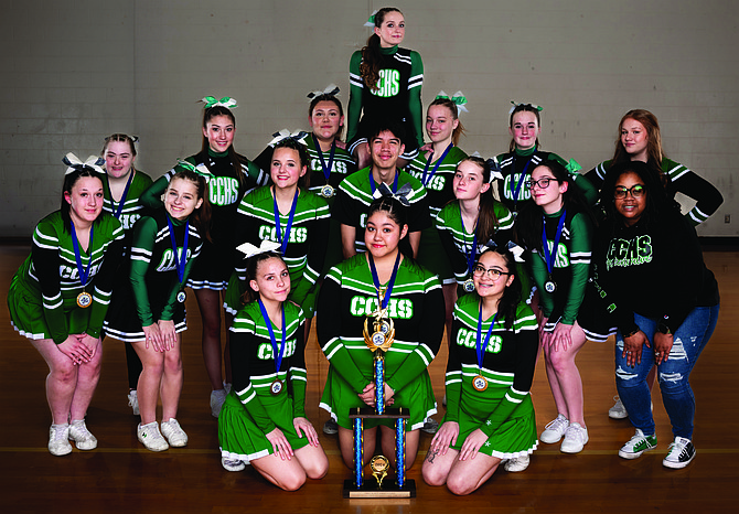 The Greenwave cheer team took first place in its division at last month’s high school competition. The team includes coaches Darlene Robinson, Adriana Lopez, Monica Avery and Joy Bergreen, and cheerleaders Keyonna Morris, Hailey Gupdnaporne, Adriana Lopez, Haven Coe, Shania Lee, Lelah Noel, Madison Shepherd, Josephine Rofeld, Rylee Schroeder, Renee Fahrion, Joshua Enriquez, Jailla Hibbard, Nadina Hiibel, Oaklee McKnight, Rebekah Bonds and Genna Ernst.