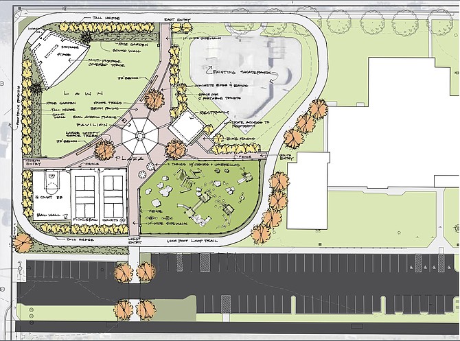 The suggested park layout that was presented April 28