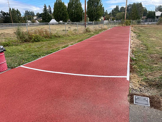 The finished javelin alley Lucas Donohue built at Snohomish High.