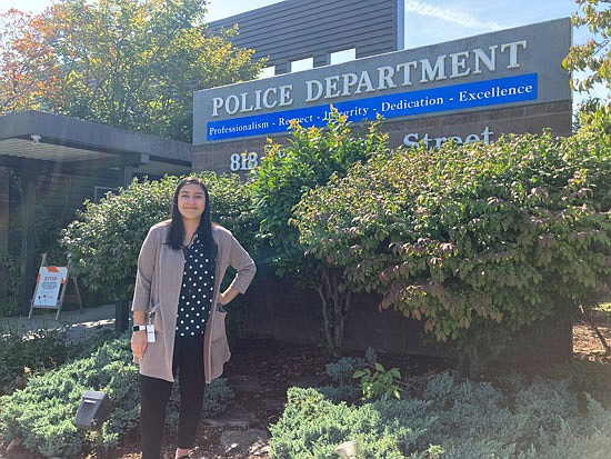 Advocate Jamie Ruiz’s role is to give domestic violence survivors support by providing resources, guidance and a person to talk with after experiencing trauma. She speaks both English and Spanish. The Monroe Police Department has arranged to have a domestic violence advocate working with the department for many years now.