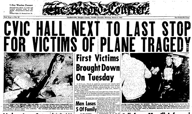 The front page of the March 5, 1964, edition of The Record-Courier.