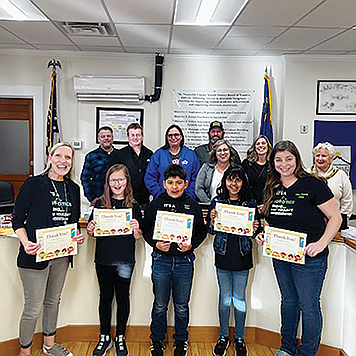 The Winnemucca Grammar School Lego Robotics Teams completed another successful year of competitions and were honored by the Humboldt County Board of Trustees at their meeting on Feb 27. Pictured (left to right): Back: Trustees Lonnie Hammargren, Abe Swensen, Sabrina Uhlmann, Ron Moser, Nicole Bengochea, Jenna Owen, and Lorie Woodland. Front: Teacher Heidi Renteria, Students Mya Robertson, Leon Mendoza, Aksh Bajwa, and Teacher Micalya Daniel. Not pictured: Britney Beeson, Daxton Shoemaker, Lyla Soderstrom, and Savanna Ellwood.
