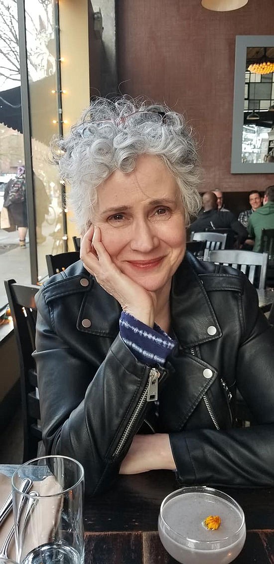 Lya Badgley in a Seattle restaurant in 2019.