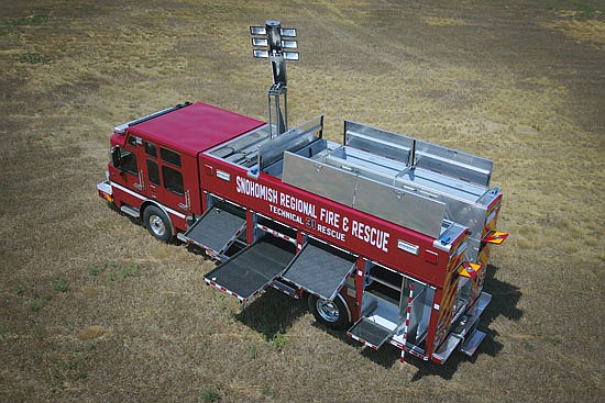 Snohomish Regional Fire’s newest truck is especially for technical rescues, such as pulling people out of tight spaces.