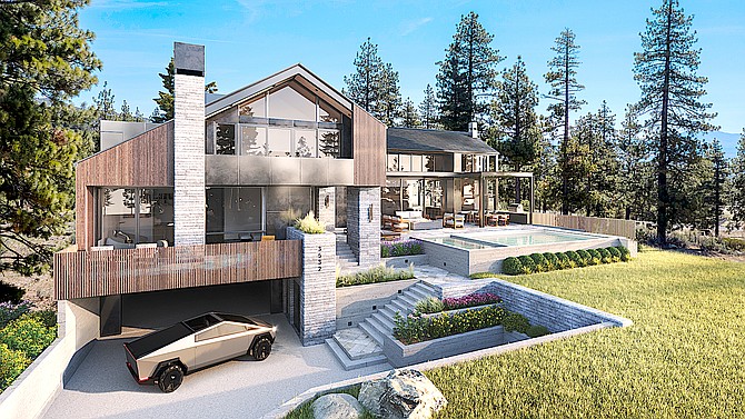 A rendering of a Tesla powered home under construction in Northern Douglas County.