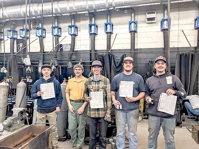 The American Welding Society held a Weld Qualification Seminar at Reed High School recently. Four out of five DHS students received their first welding certifications.