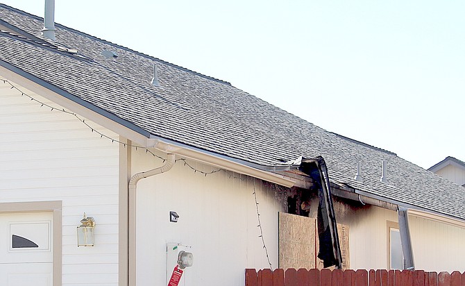Only a little damage was visible from the street in a fire that occurred on Thursday night.