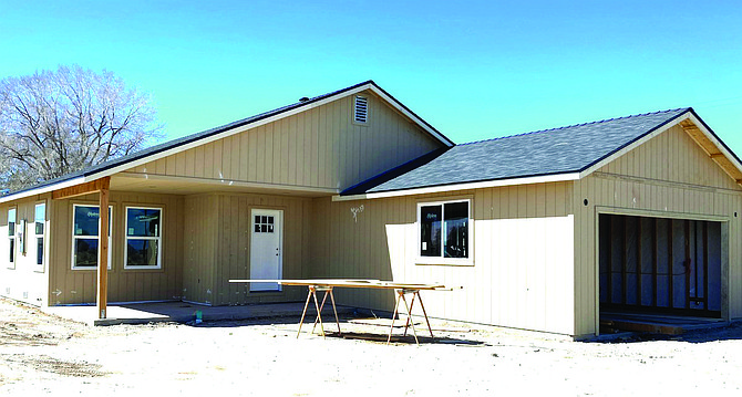 This Churchill County High School student-built house is on track for completion by the end of the school year.