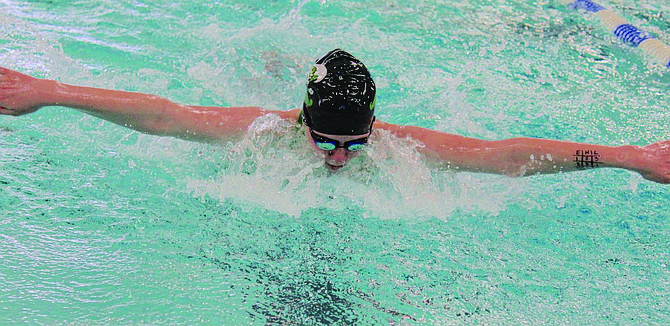 Fallon senior Evelyn Lott competes in the 200-yard individual medley.