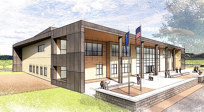 A rendering of the proposed new judicial center on Buckeye.