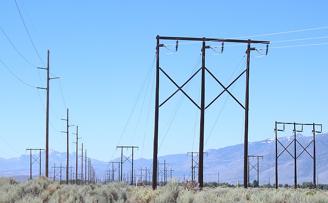 Power lines cross property proposed for a new substation at East Valley and Stockyard roads.