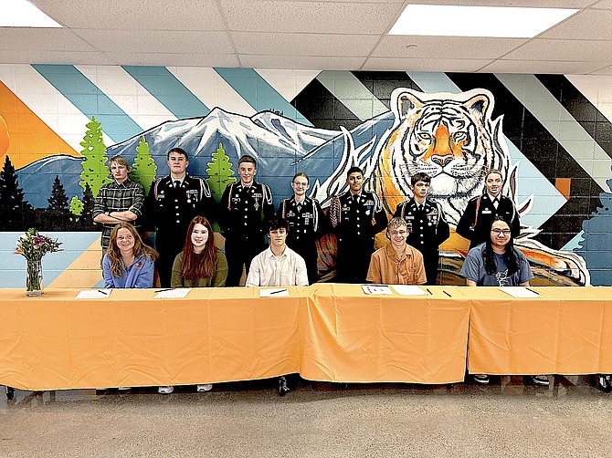 Seated are Kalie Mayotte, Elizabeth Gleason, Anthony Pacurar, Colby Grant, Ryan Wilson. Standing are Johnny Reinholz, Parker Gustafson, Conner Baird, Autumn Mays, Ivan Euceda Bernales, Aaron Greenwood and LynnMarie Robascotti.
Kerry Stack/Special to The R-C