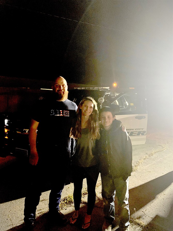 The Richardson family of Carson City helped locate a missing elderly female Saturday night.