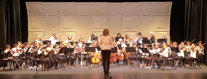 Symphony Youth Strings performed at the Community Center in December and will play in the Thursday "Music Here and Afar" concert.