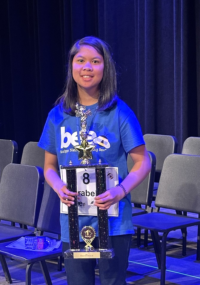 Arabella Mendoza, sixth grader, is the first champion to represent Bethlehem Lutheran School and first from Northern Nevada in nearly 10 years, according to the school’s spelling bee coordinator and teacher Anna Maschke.