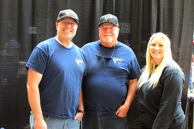 Scott Smith, Jerry Smith, and Jocelyn Clark, of Carson Valley Cabinets, made their first appearance at the Carson Valley Business Showcase Thursday.