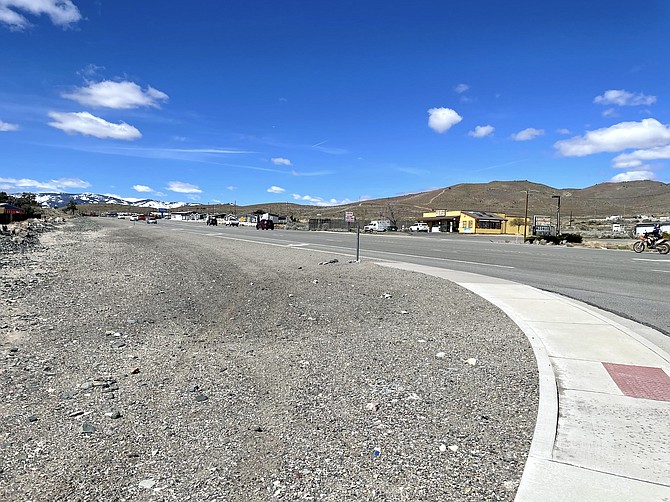 The intersection of Highway 50 and Highlands Drive in Mound House on April 15, one of many areas identified in a new Local Road Safety Plan.