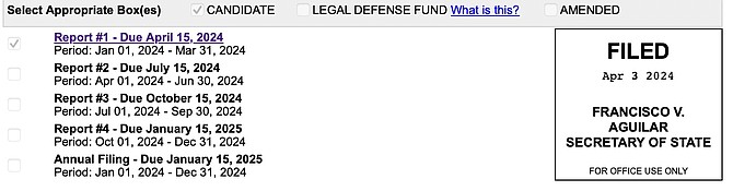 Reporting dates haven't changed over the years, though the actual dates for filing for election have.