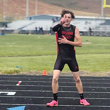 CHELSEA MONTES • Provided to Great Basin Sun
Josiah Hunt finished first in the 200 meters in the regional qualifiers at Reed High School in Reno last Saturday.