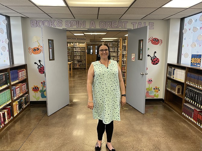 Carson City Library Director Joy Holt inside the library May 13.