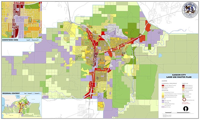 The current land use map in the Carson City Master Plan, which was adopted in 2006 and is being updated until spring 2025 through an extensive community process.