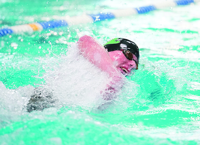 Fallon senior Zachary Koenig captured the school’s first Class 3A state swim titles when he won both the 100-yard breaststroke and 100 freestyle in Saturday’s meet in Las Vegas.