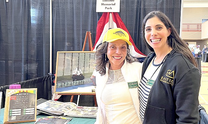 Nadia Sandoval and Irene Shahin are the women behind The Moving Wall, which arrives in the Valley on Wednesday and opens on Thursday at Eastside Memorial Park.