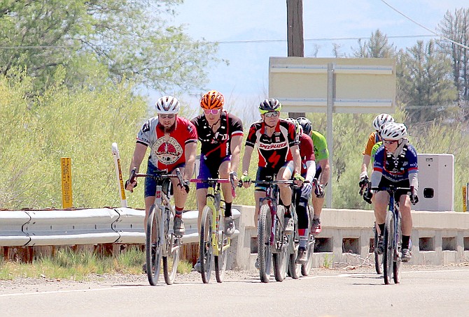 Elections aren't the only contests going on in Carson Valley. A few of the hundreds of participants cross the Genoa Lane bridge Saturday as part Peter Stetina’s Paydirt bicycle race that looped through the Pine Nuts and back across Carson Valley to Genoa before heading north to wrap up at Fuji Park.