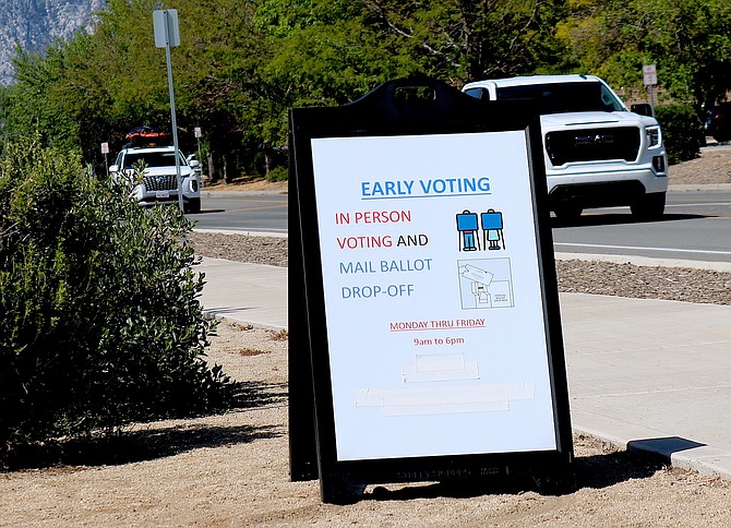 Early in-person voting began on Saturday at the Douglas County Community & Senior Center.