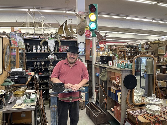 Carson Antiques and Collectibles Mall owner George Alm in the new location at 1831 N. Carson St., on May 28, 2024.