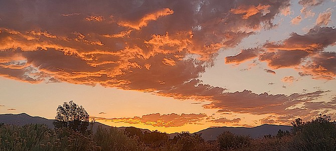 Monday night's sunset over the Carson Range taken by Gardnerville Ranchos resident Jim Traina.