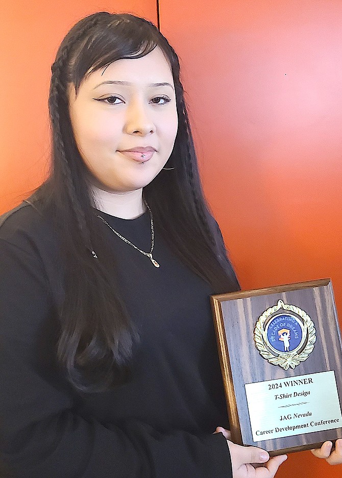 Douglas High School sophomore Aleisa Navarro was the winner of the T-shirt design during the Jobs for Nevada Graduates’ 10th annual Career Development Conference, “A Decade of Dreams” in Las Vegas on April 22.