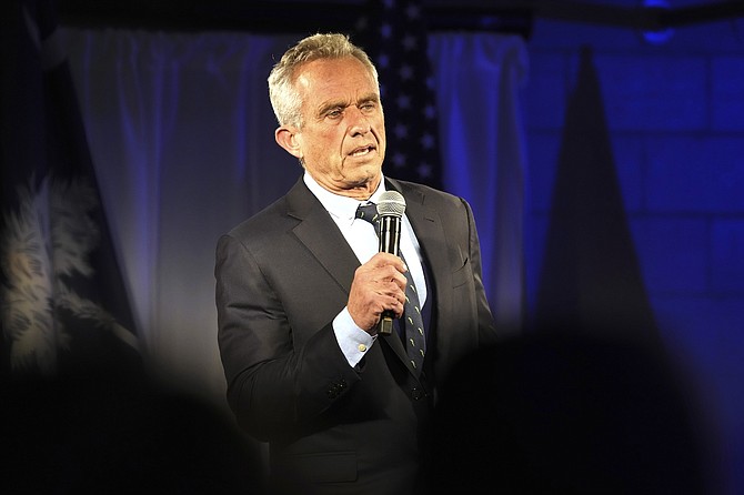 Independent presidential candidate Robert F. Kennedy Jr. speaks during a campaign event on Nov. 14, 2023 in Columbia, S.C.