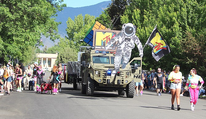 The Douglas County Sheriff's Office won the miscellaneous category with its "MTV-RAP" in the Carson Valley Days Parade on Saturday.