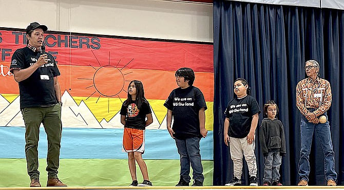 Meneley Elementary School students participate in Washoe Day.