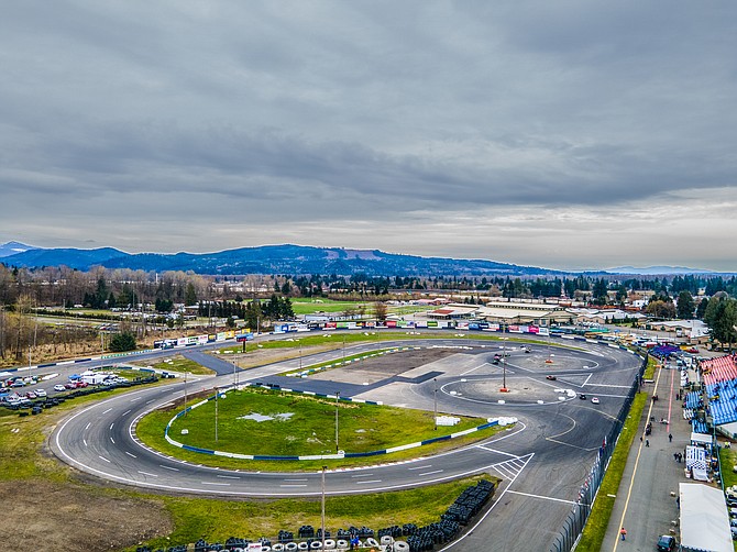 An aerial look of the Speedway taken June 7 shows the full oval, the inner oval and its Figure 8 track.