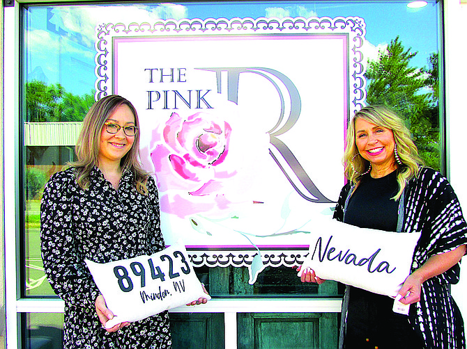 The Pink Rose manager Haley Sellers and owner Kelle Sampson.