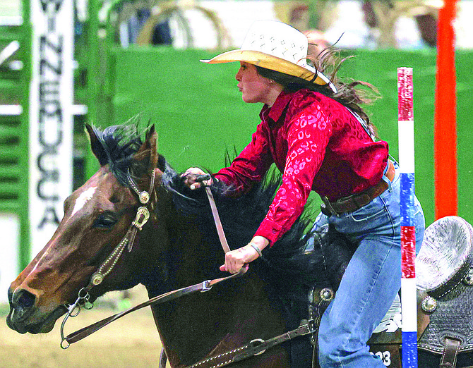 Fernley’s Olivia Process emerged as the all-around cowgirl at the Nevada State High School Rodeo finals.